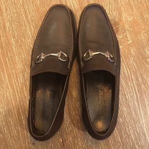 Salvatore Ferragamo brn leather loafers sz 10.5